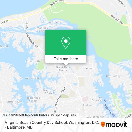 Virginia Beach Country Day School map