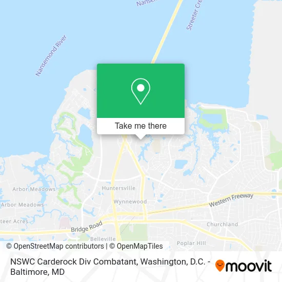 NSWC Carderock Div Combatant map