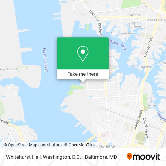 Whitehurst Hall map