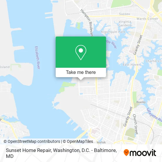 Sunset Home Repair map