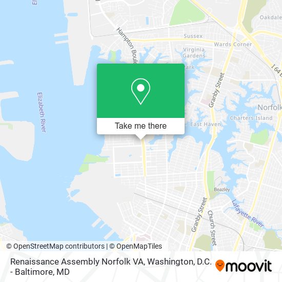 Renaissance Assembly Norfolk VA map