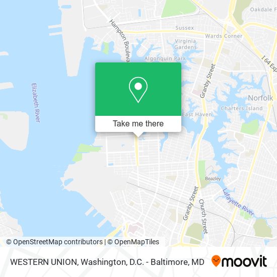WESTERN UNION map