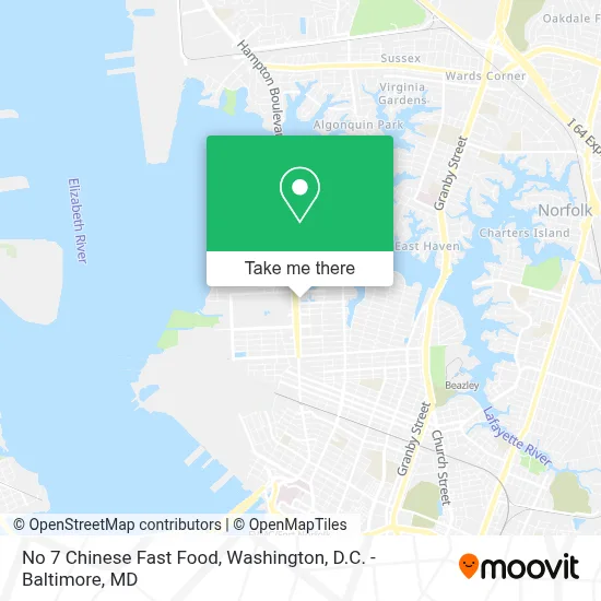 No 7 Chinese Fast Food map