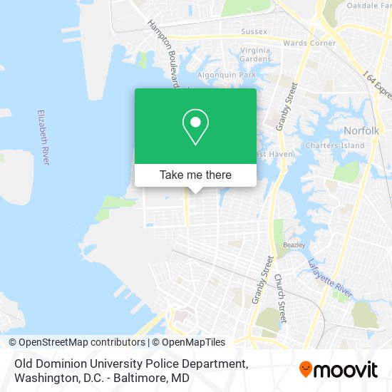 Mapa de Old Dominion University Police Department