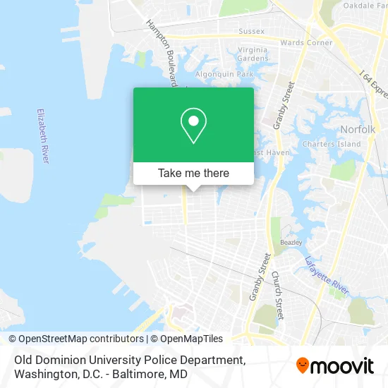 Old Dominion University Police Department map