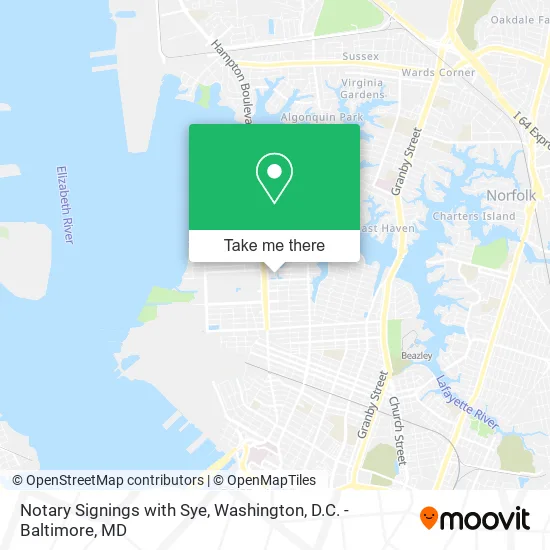 Notary Signings with Sye map