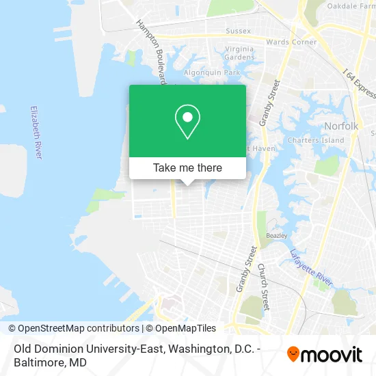 Mapa de Old Dominion University-East