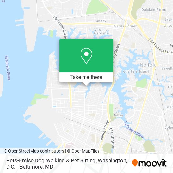 Mapa de Pets-Ercise Dog Walking & Pet Sitting