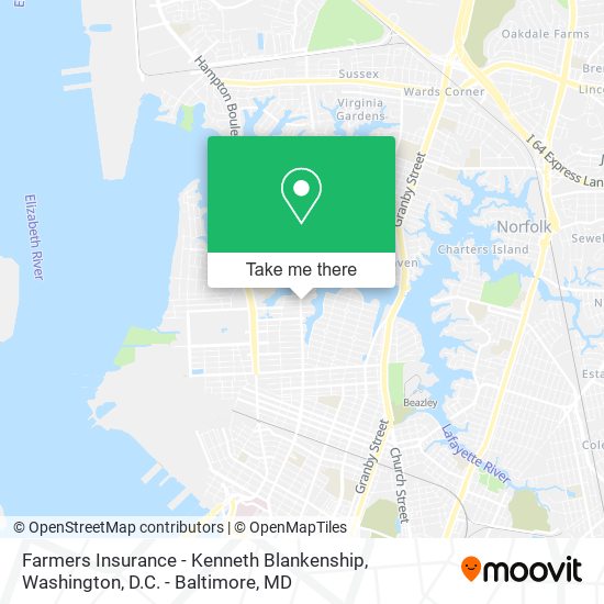 Farmers Insurance - Kenneth Blankenship map