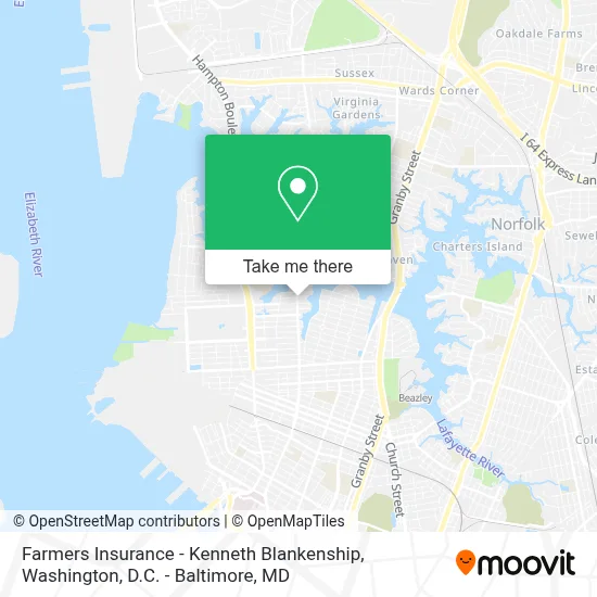 Farmers Insurance - Kenneth Blankenship map