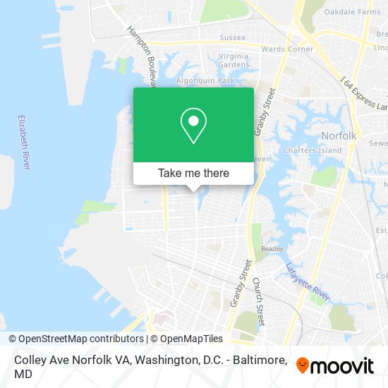 Mapa de Colley Ave Norfolk VA