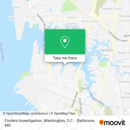 Finders Investigation map