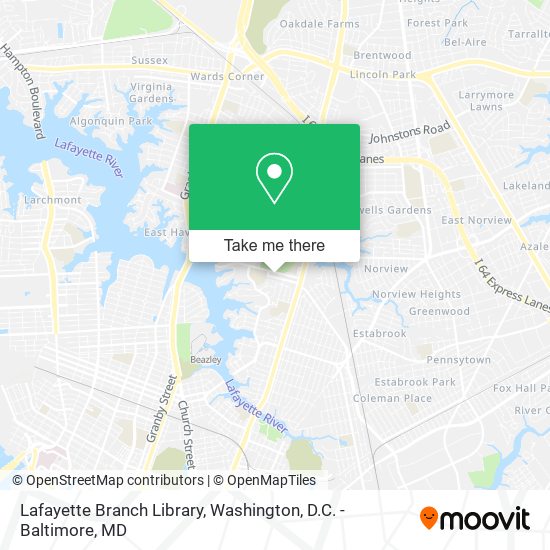Lafayette Branch Library map