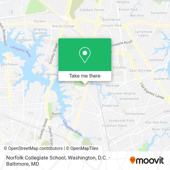 Norfolk Collegiate School map