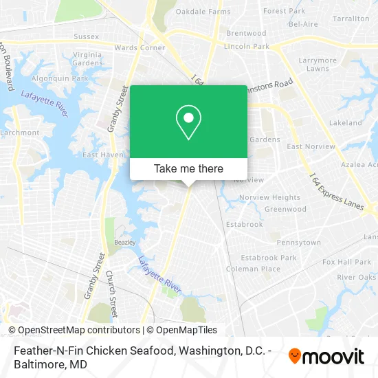 Feather-N-Fin Chicken Seafood map