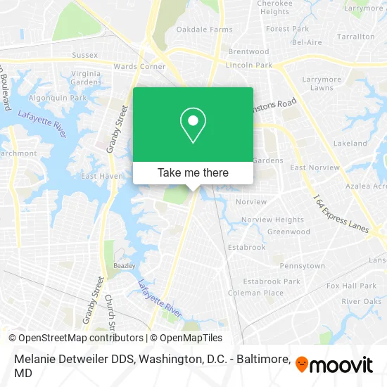 Melanie Detweiler DDS map