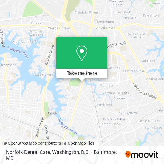 Mapa de Norfolk Dental Care