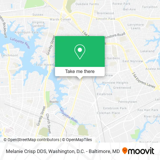 Mapa de Melanie Crisp DDS