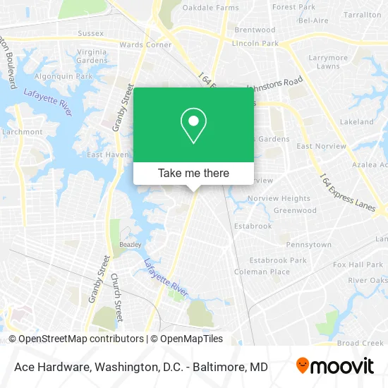 Mapa de Ace Hardware