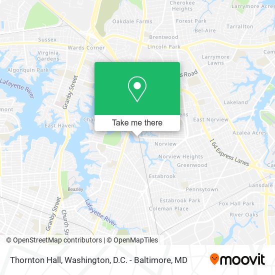 Thornton Hall map