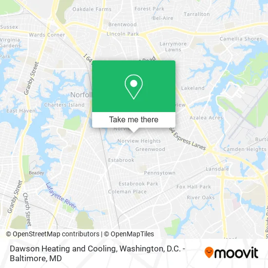 Dawson Heating and Cooling map