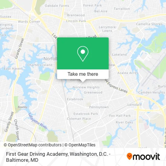 First Gear Driving Academy map