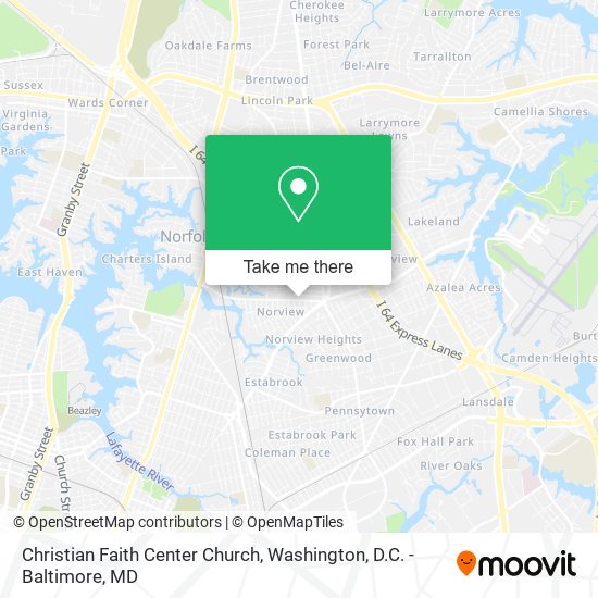 Christian Faith Center Church map