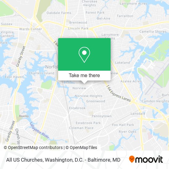All US Churches map