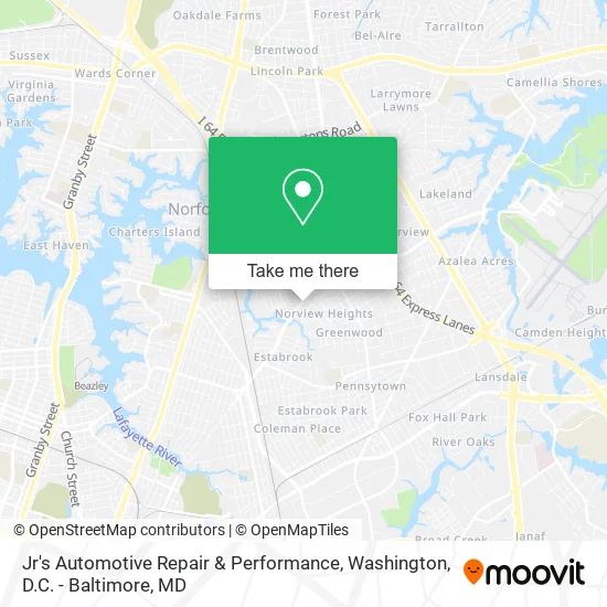 Mapa de Jr's Automotive Repair & Performance