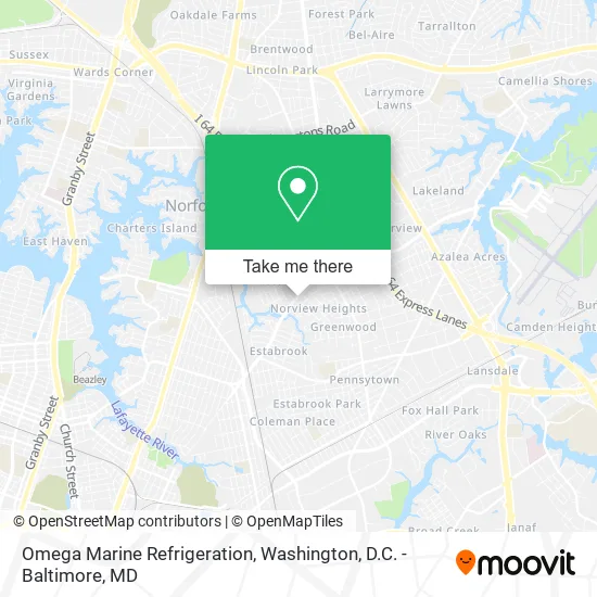 Omega Marine Refrigeration map