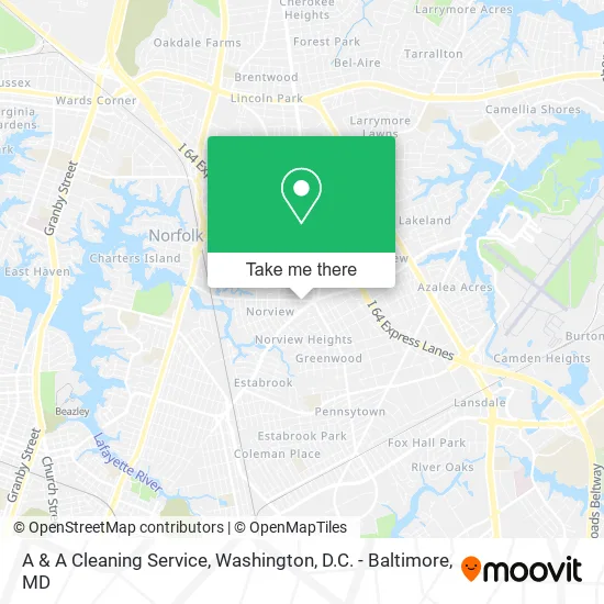 A & A Cleaning Service map