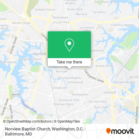 Norview Baptist Church map