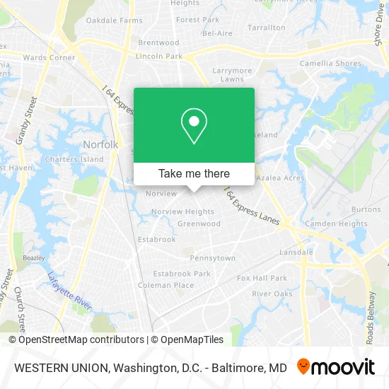 WESTERN UNION map