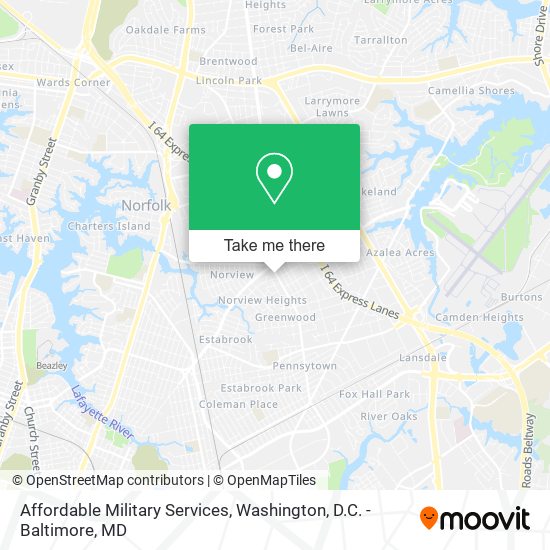 Mapa de Affordable Military Services