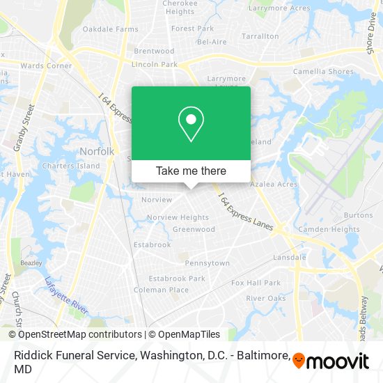 Mapa de Riddick Funeral Service