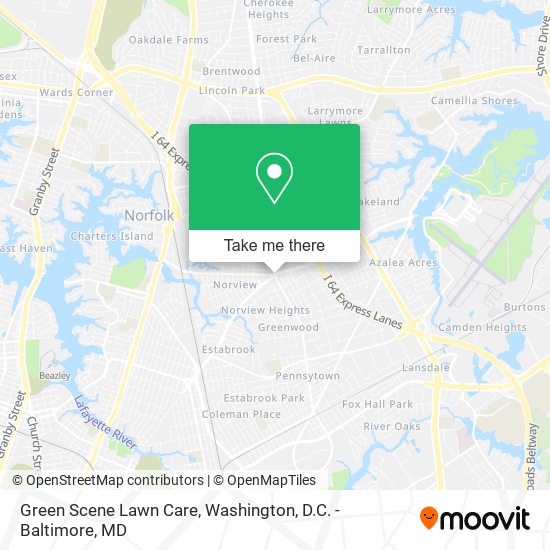 Mapa de Green Scene Lawn Care