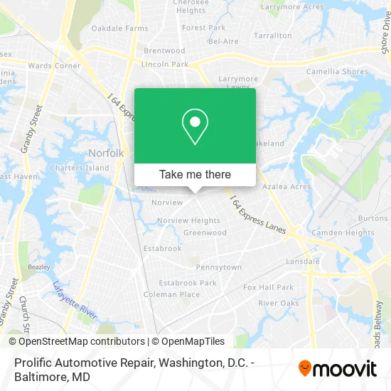 Prolific Automotive Repair map