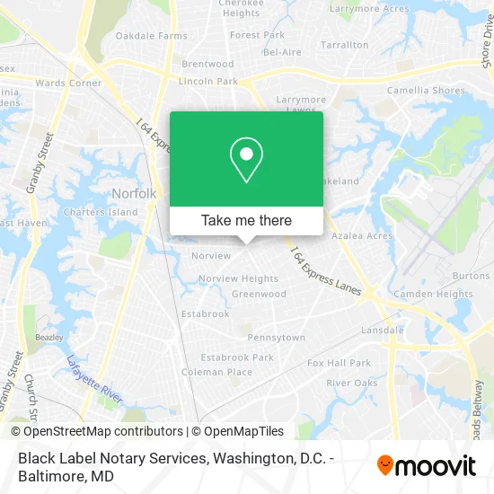 Black Label Notary Services map