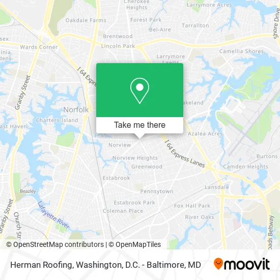 Herman Roofing map