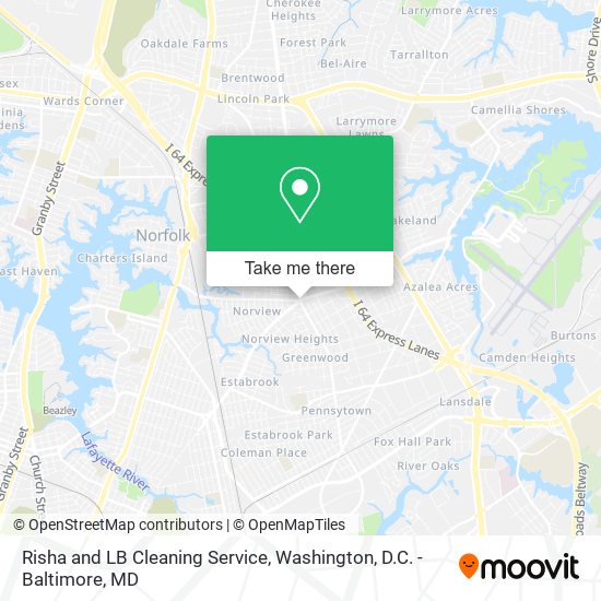 Risha and LB Cleaning Service map