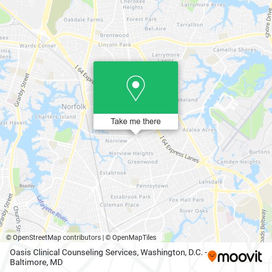 Mapa de Oasis Clinical Counseling Services
