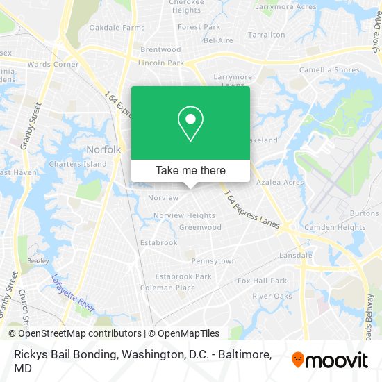 Rickys Bail Bonding map