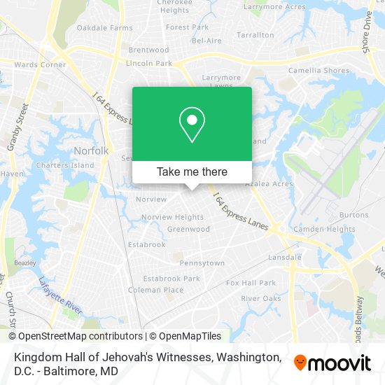 Mapa de Kingdom Hall of Jehovah's Witnesses