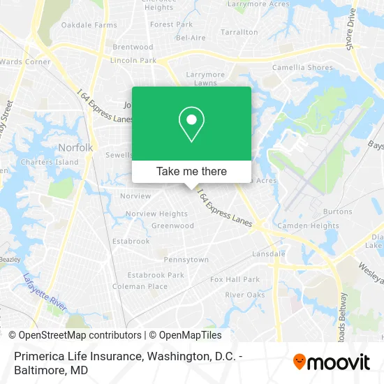 Primerica Life Insurance map
