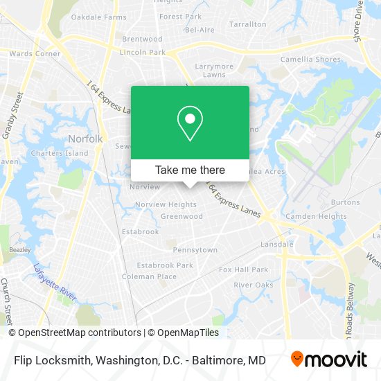 Mapa de Flip Locksmith