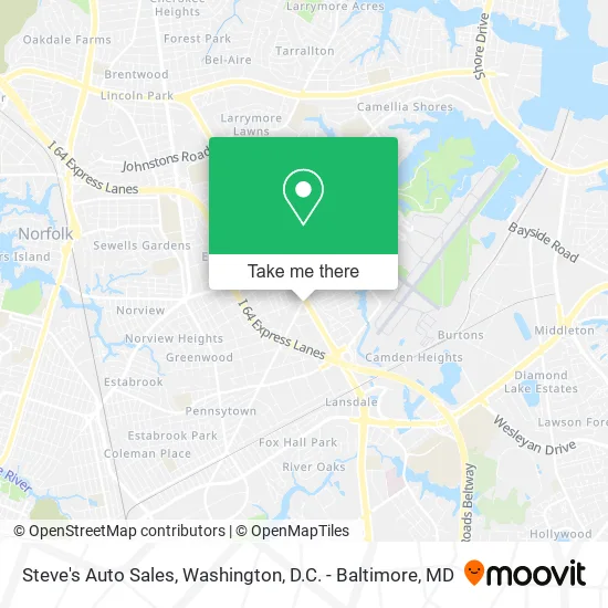 Steve's Auto Sales map