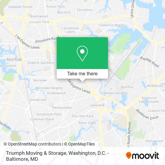 Triumph Moving & Storage map