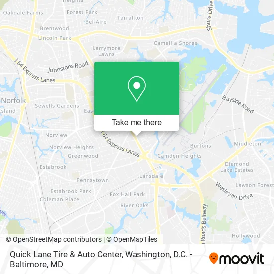 Quick Lane Tire & Auto Center map