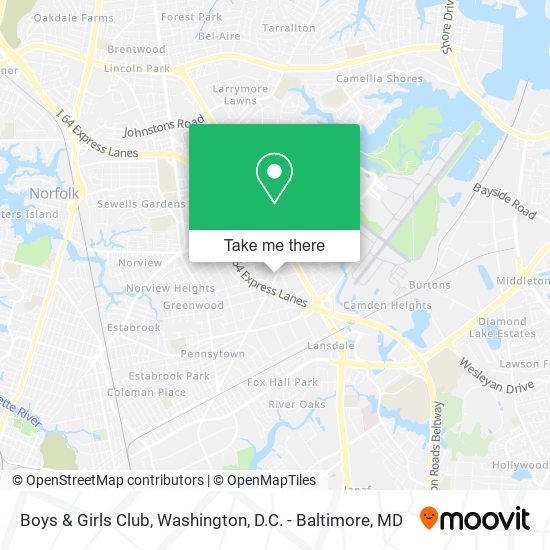 Boys & Girls Club map