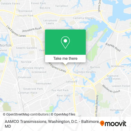Mapa de AAMCO Transmissions